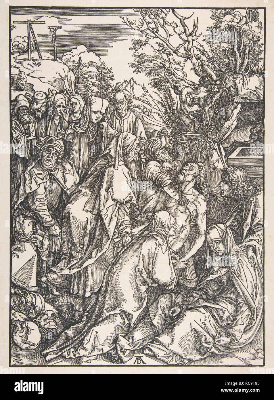 La Deposizione di Cristo, dalla grande passione, Albrecht Dürer, n.d Foto Stock