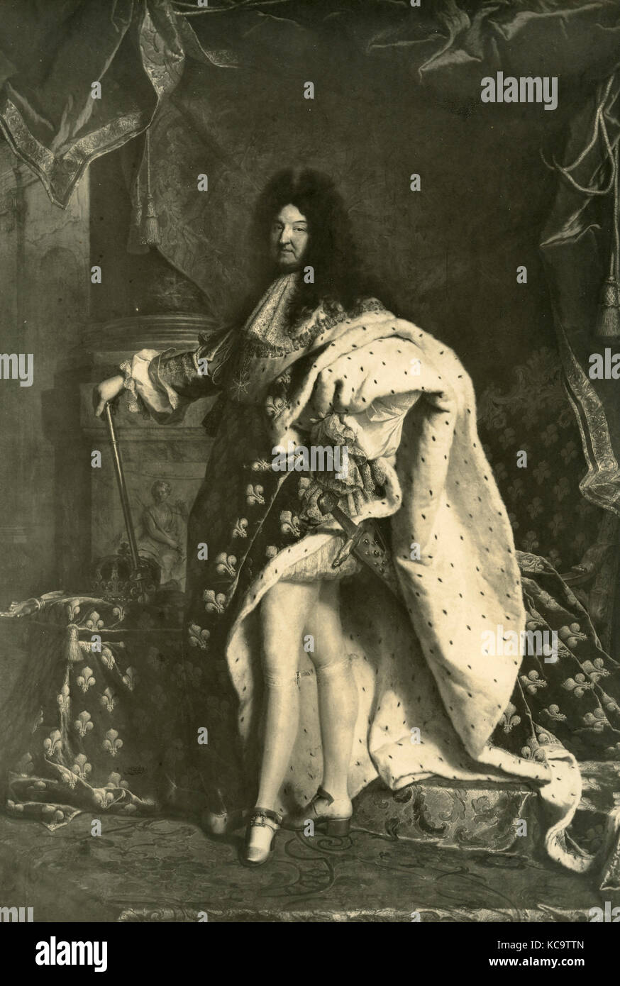 Ritratto di Luigi XIV re di Francia, dipinto di Hyacinthe Pigaud Foto Stock