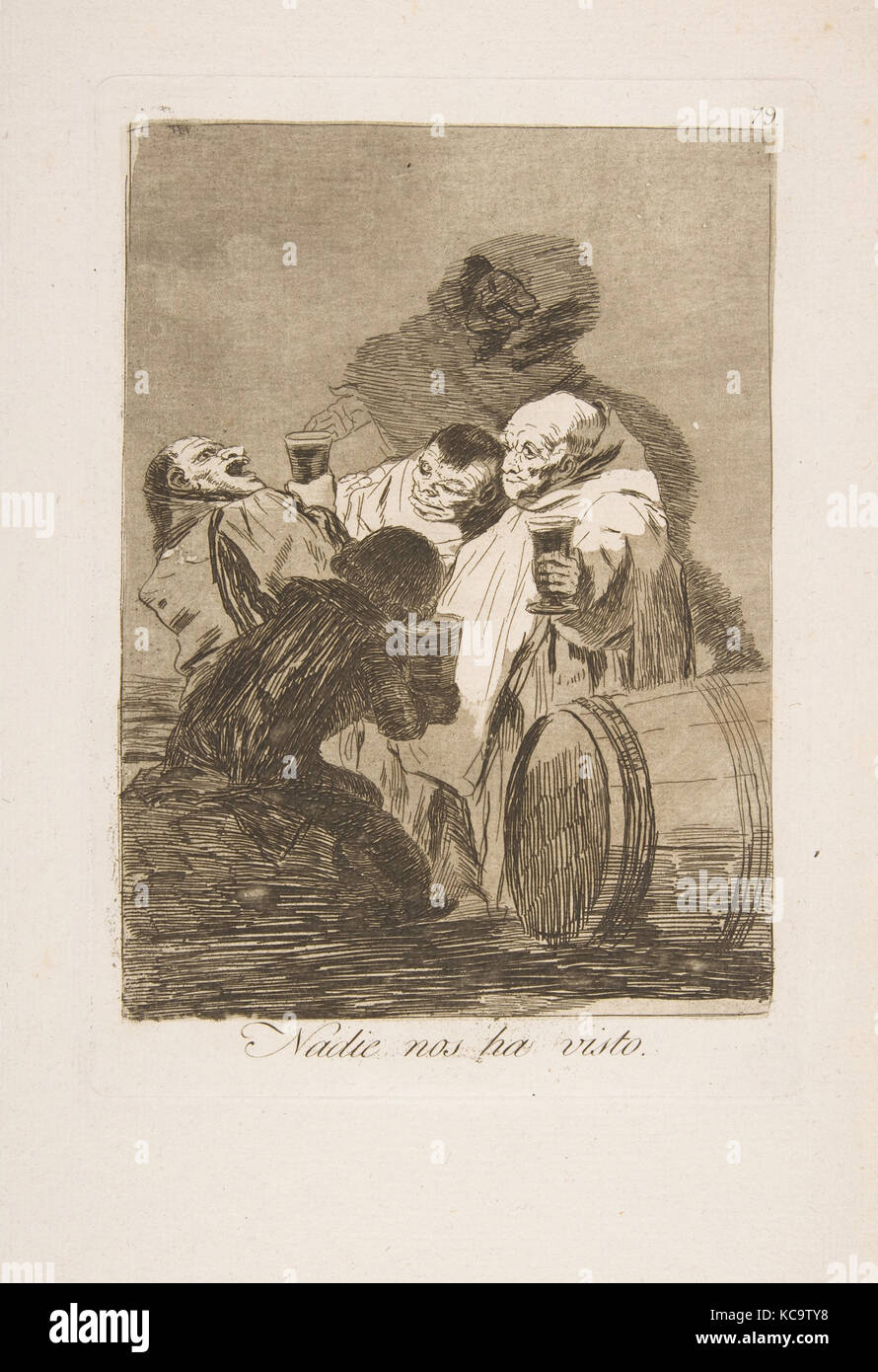 Piastra 79 da 'Los Caprichos': nessuno ha visto noi (Nadie nos ha visto.), Goya, 1799 Foto Stock