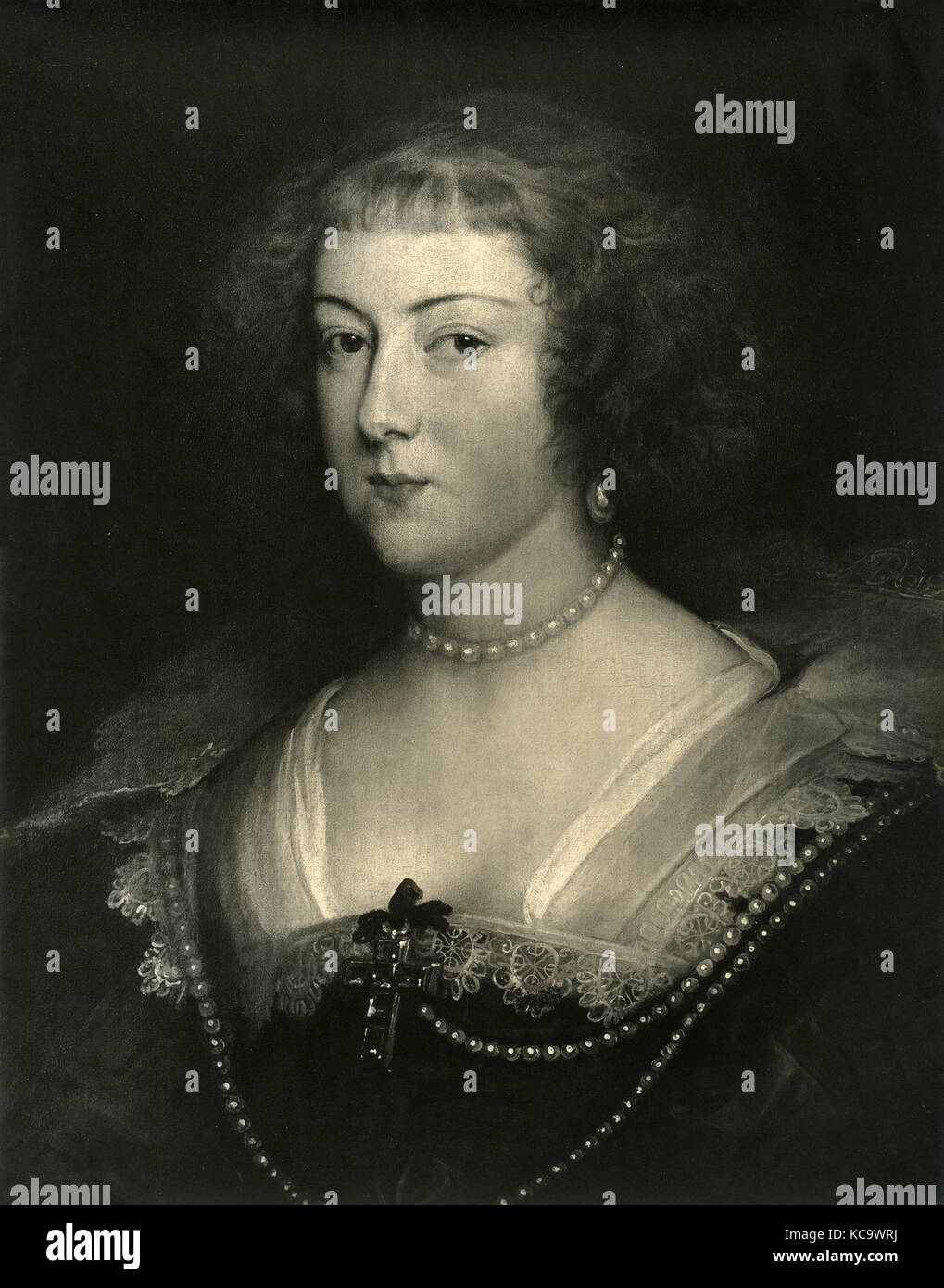 Ritratto di Amalia di Solms-Braunfels principessa d'arancio, dipinto di Anton van Dyck Foto Stock
