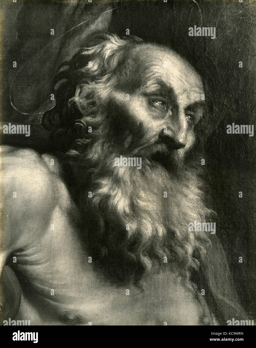 La Comunione di San Girolamo, pittura dettaglio dal Domenichino Foto Stock