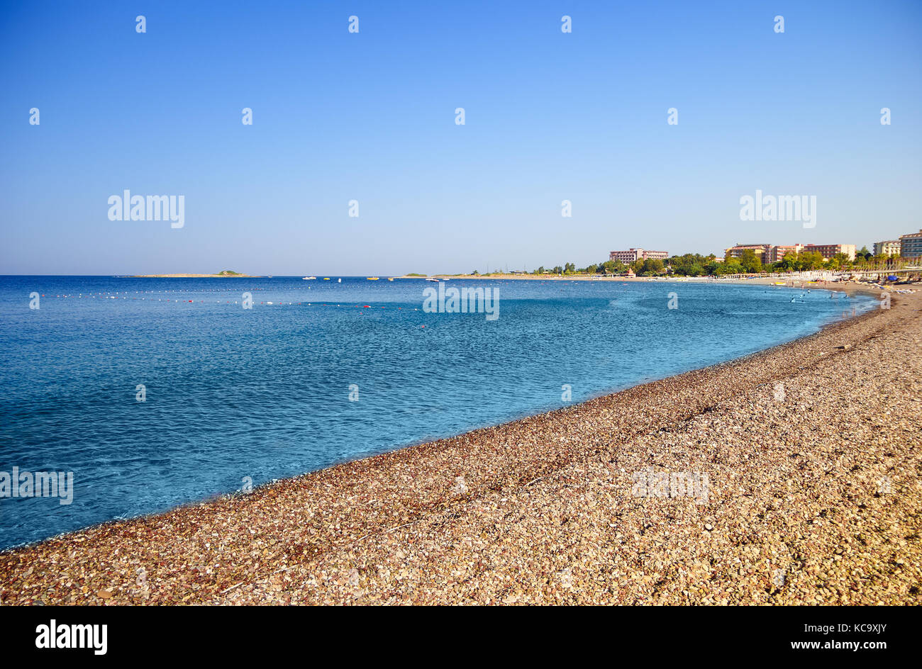 Laguna in mare vista panoramica della spiaggia Foto Stock