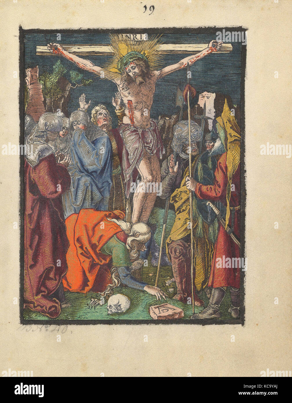 Crocifissione, dal piccolo xilografia passione, Albrecht Dürer, n.d Foto Stock