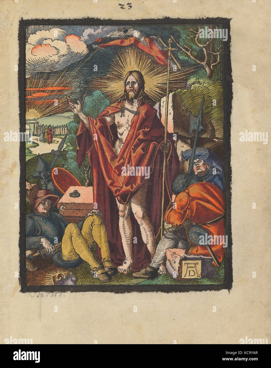 La Risurrezione, dal piccolo xilografia passione, Albrecht Dürer, n.d Foto Stock