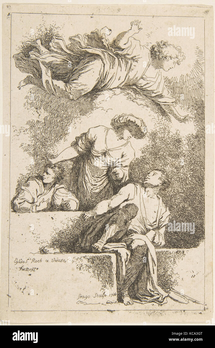 I discepoli presso la tomba, Jean Honoré Fragonard, 1764 Foto Stock