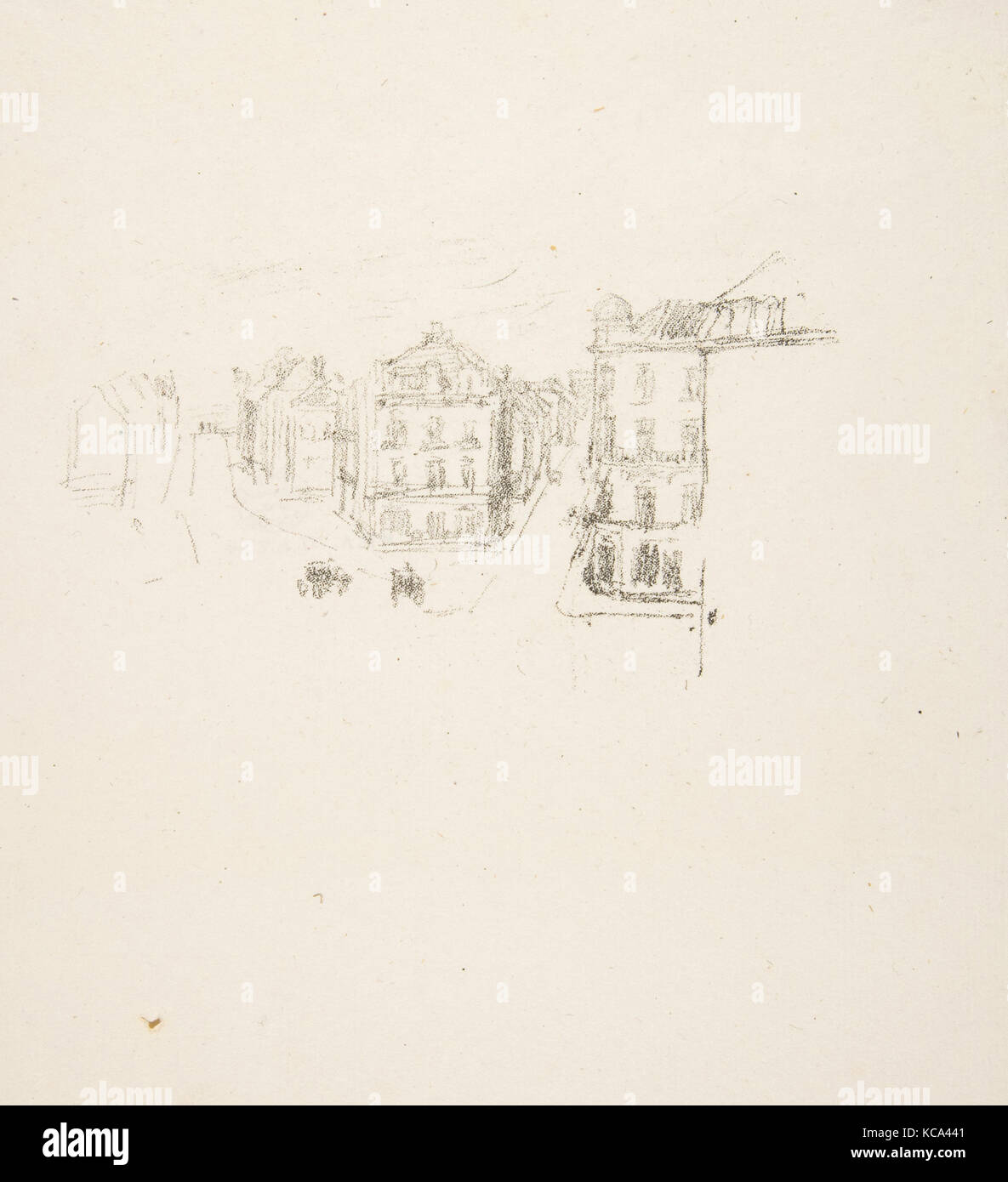 Schizzo di prova: Grande Rue Dieppe, James McNeill Whistler, probabilmente 1891 Foto Stock