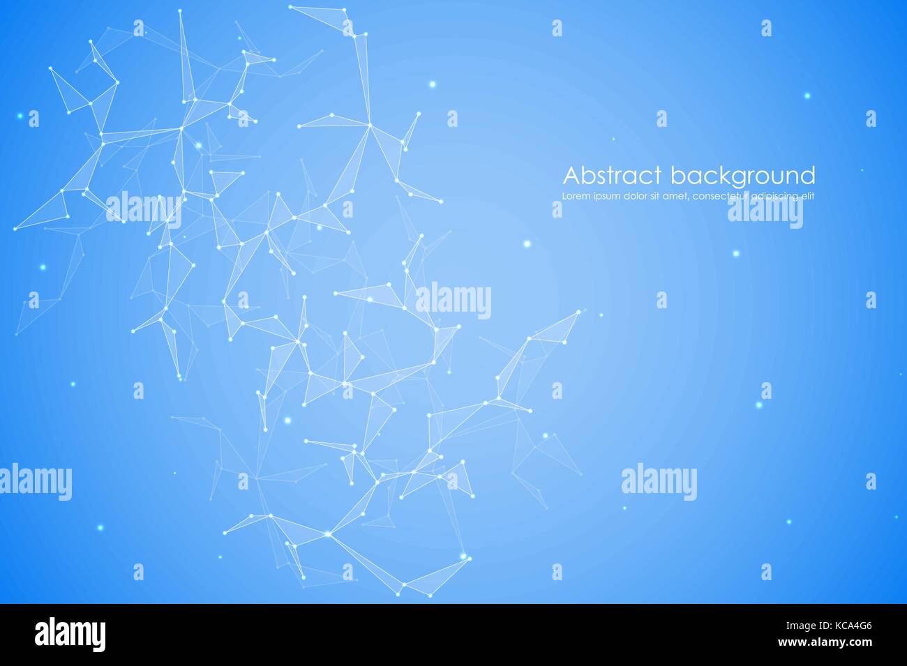 Struttura di particelle molecolari e atom, poligonale sfondo astratto, la tecnologia e la scienza concetto, illustrazione vettoriale. Illustrazione Vettoriale