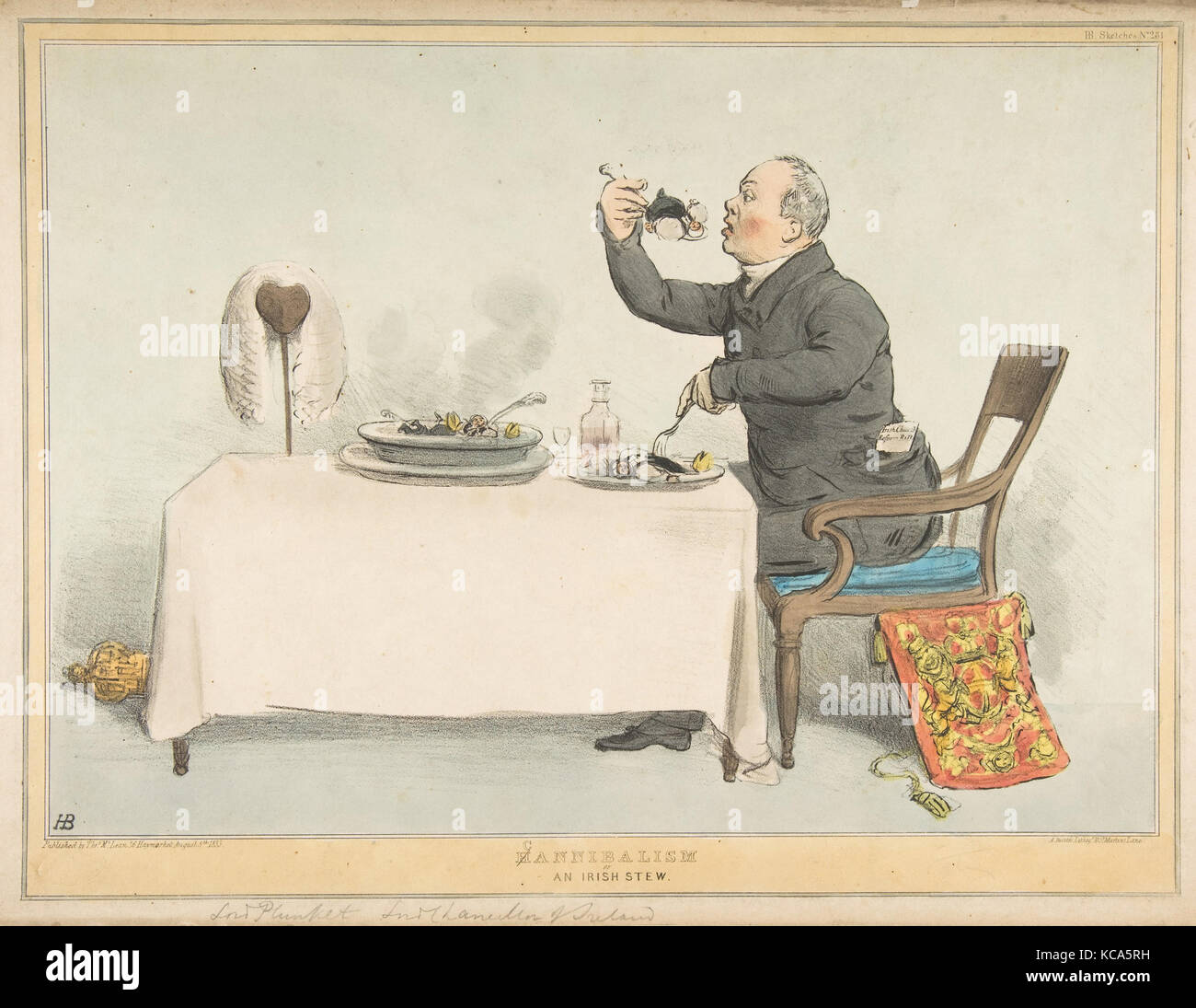 H(C)annibalism o uno stufato irlandese, John Doyle, 5 Agosto 1833 Foto Stock