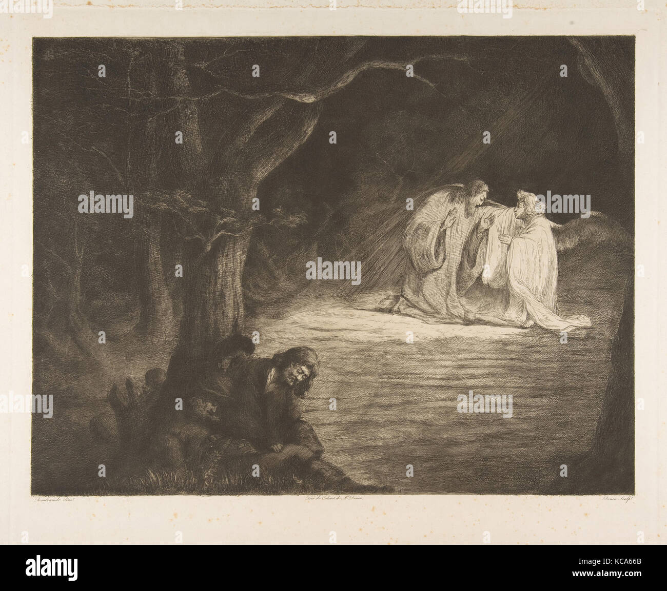 Cristo sul monte degli Ulivi, il barone Dominique Vivant Denon, metà del XVIII secolo e inizio del XIX secolo Foto Stock