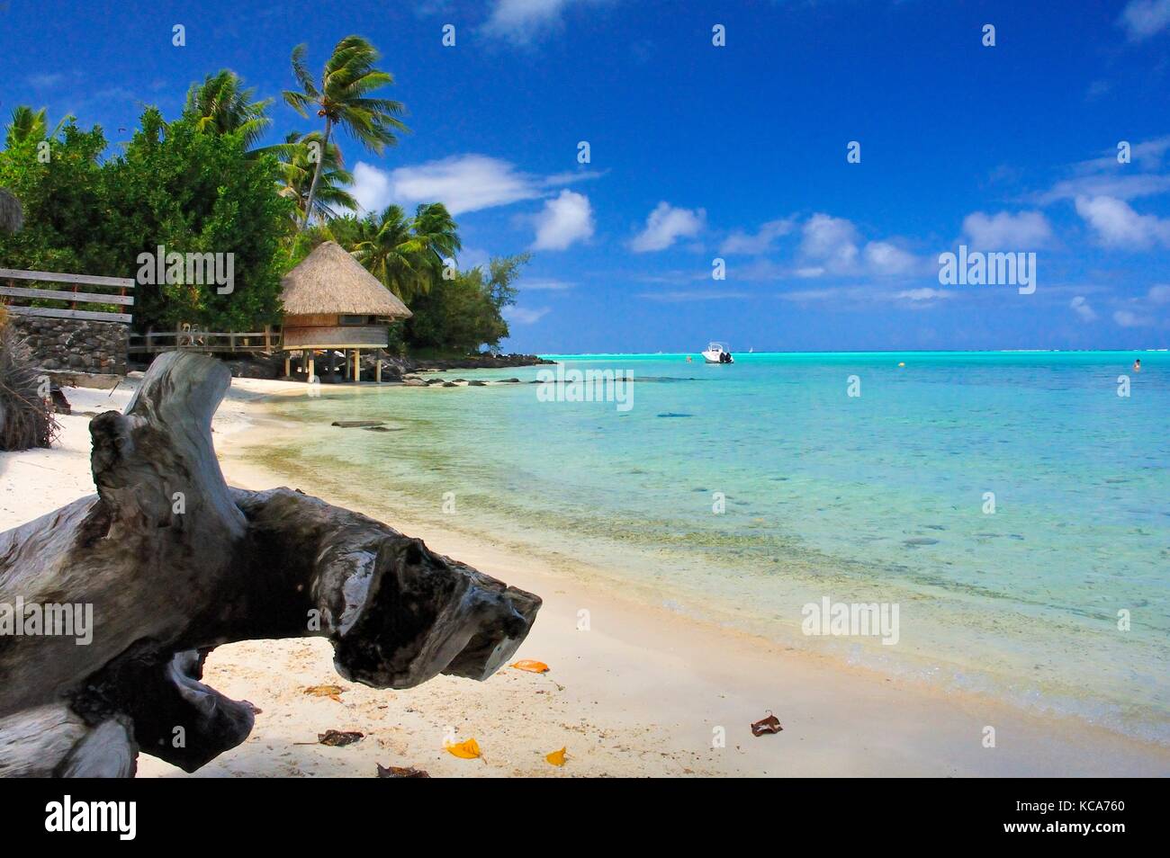 Matira Beach, Bora Bora Foto Stock