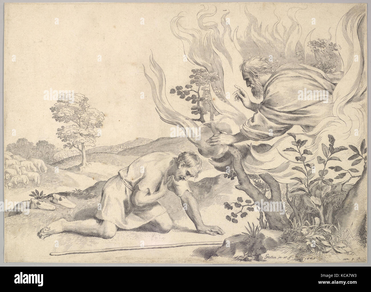 Mosè prima del cespuglio ardente immagini e fotografie stock ad alta
