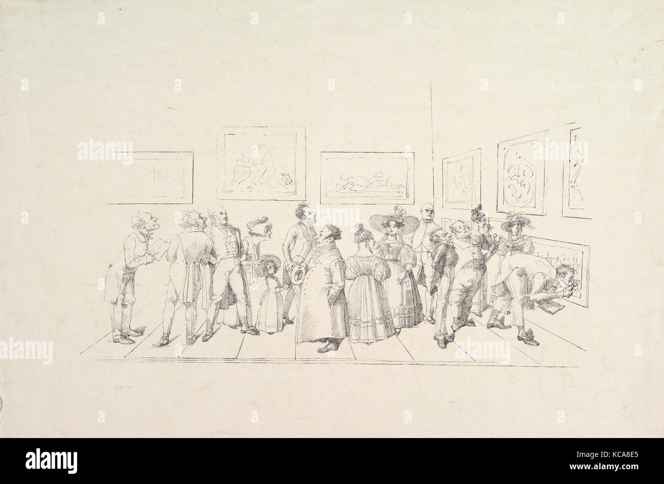 Il pubblico in una mostra, Johann Gottfried Schadow, 1831 Foto Stock