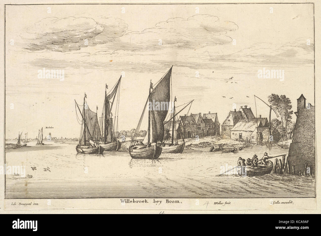 Willebroeck bey Boom, dopo Jan Brueghel il sambuco, 1651 Foto Stock