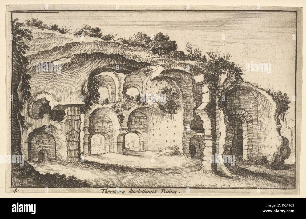 Thermaru diocletiani Ruinae (Terme di Diocleziano), dopo Sebastiaen Vrancx, 1651 Foto Stock