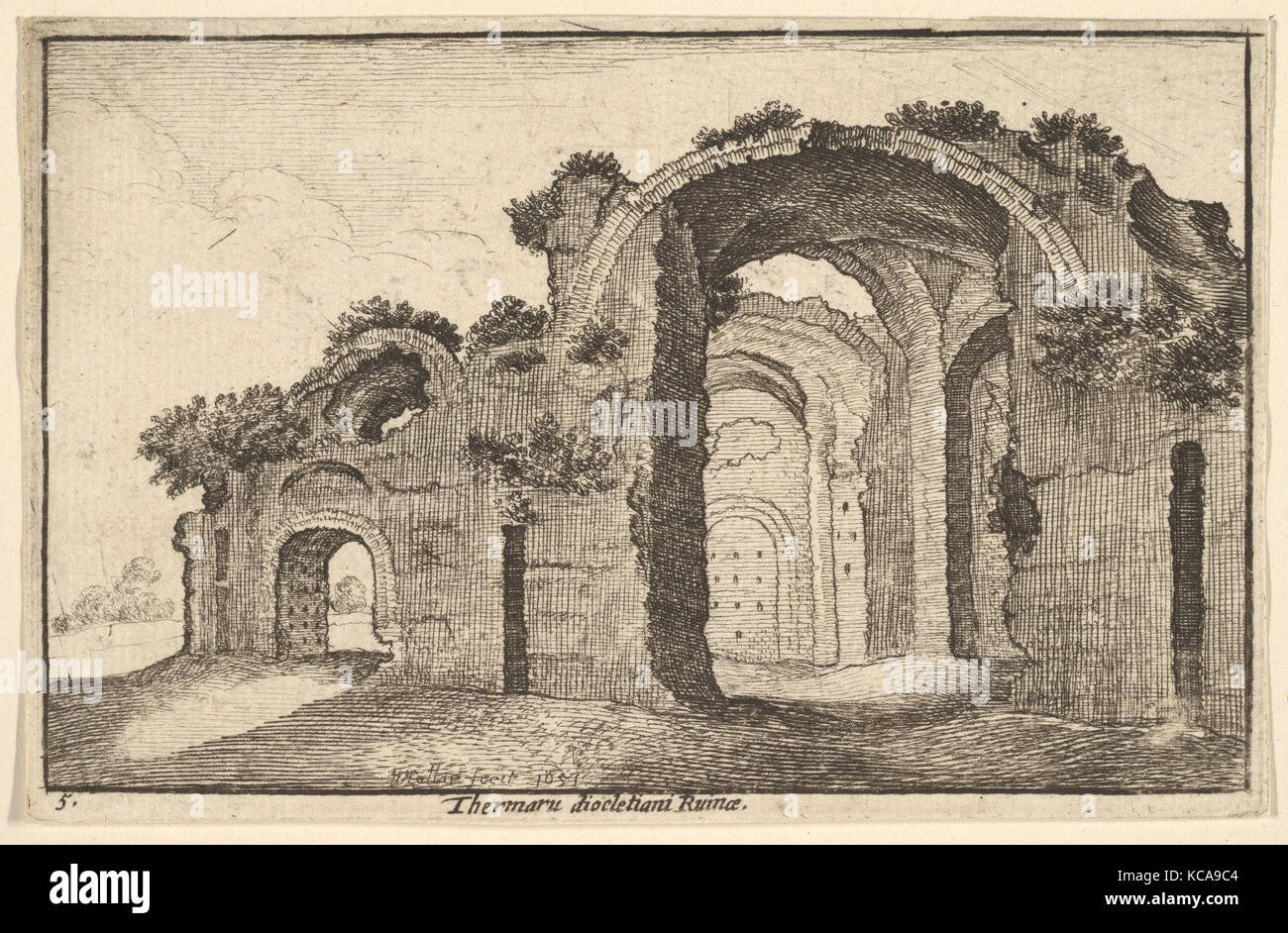 Thermaru diocletiani Ruinae (Terme di Diocleziano), dopo Sebastiaen Vrancx, 1651 Foto Stock