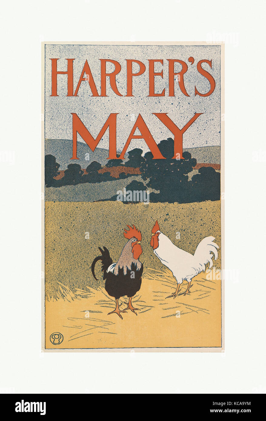 Harper's: Maggio, 1898, litografia, foglio: 16 1/8 × 9 9/16 in. (41 × 24,3 cm), Edward Penfield (American, Brooklyn, New York 1866 Foto Stock