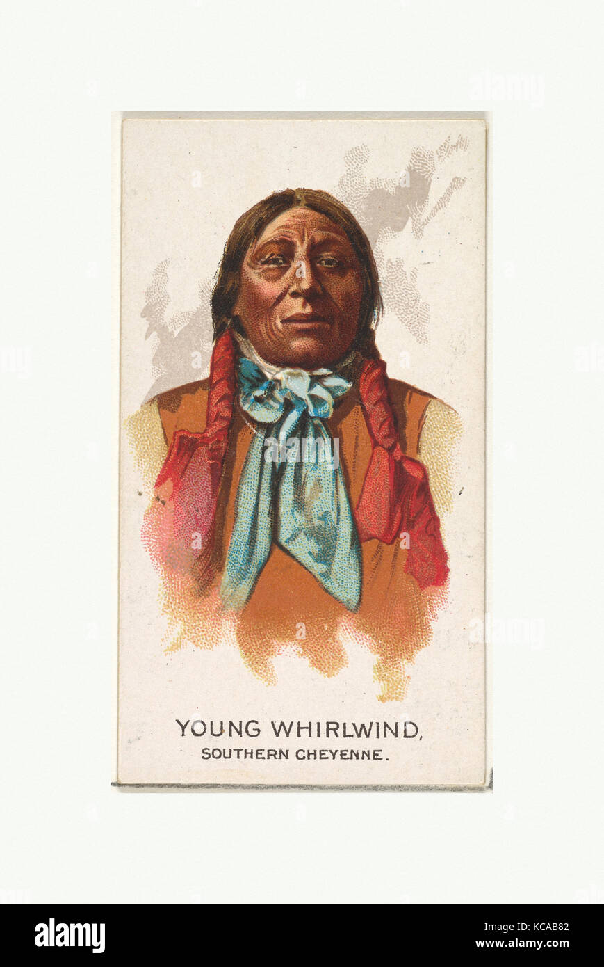 Giovani turbine, Cheyenne meridionali, dall'American Indian Chiefs serie (N2) per Allen & Ginter marche di sigarette, 1888 Foto Stock