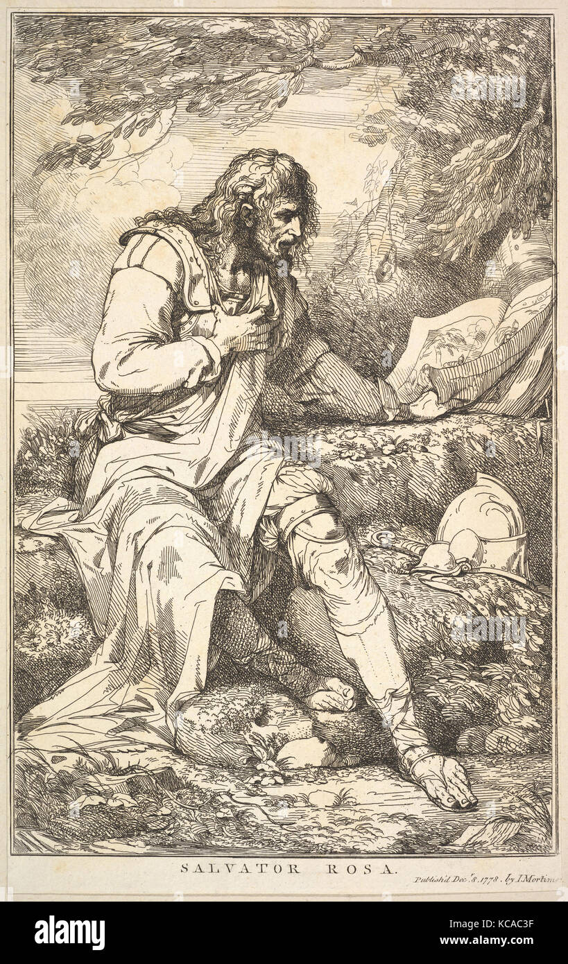 Salvator Rosa (da quindici acqueforti dedicato a Sir Joshua Reynolds), 8 Dicembre 1778 Foto Stock