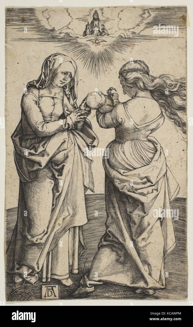 La Vergine e il bambino con il Cristo Bambino e Sant'Anna, Albrecht Dürer, ca. 1500 Foto Stock