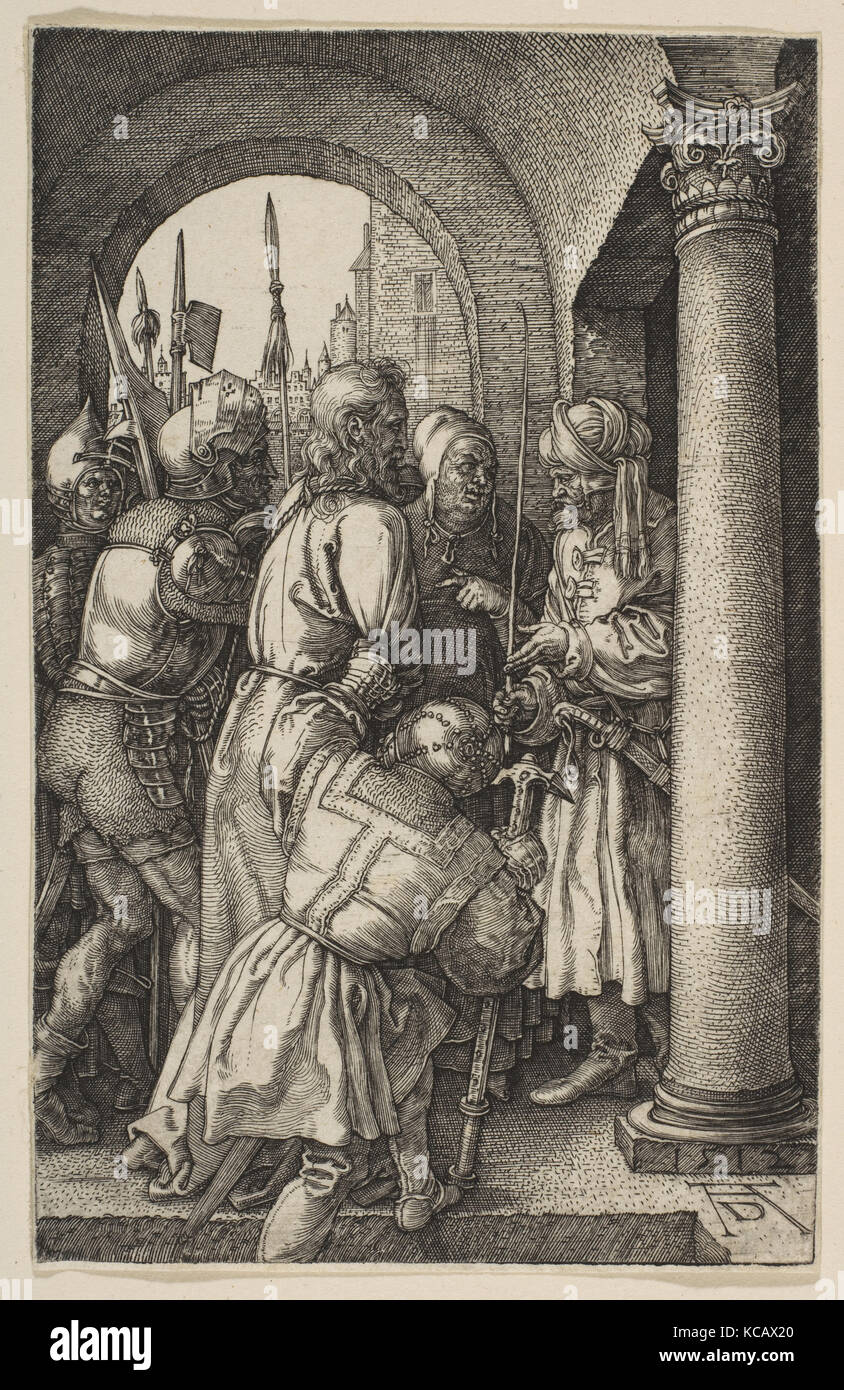 Cristo davanti a Pilato, dalla passione, Albrecht Dürer, 1512 Foto Stock