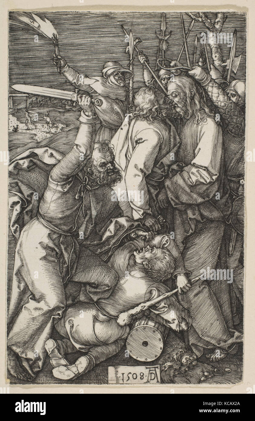 Il tradimento di Cristo, dalla passione, Albrecht Dürer, 1508 Foto Stock
