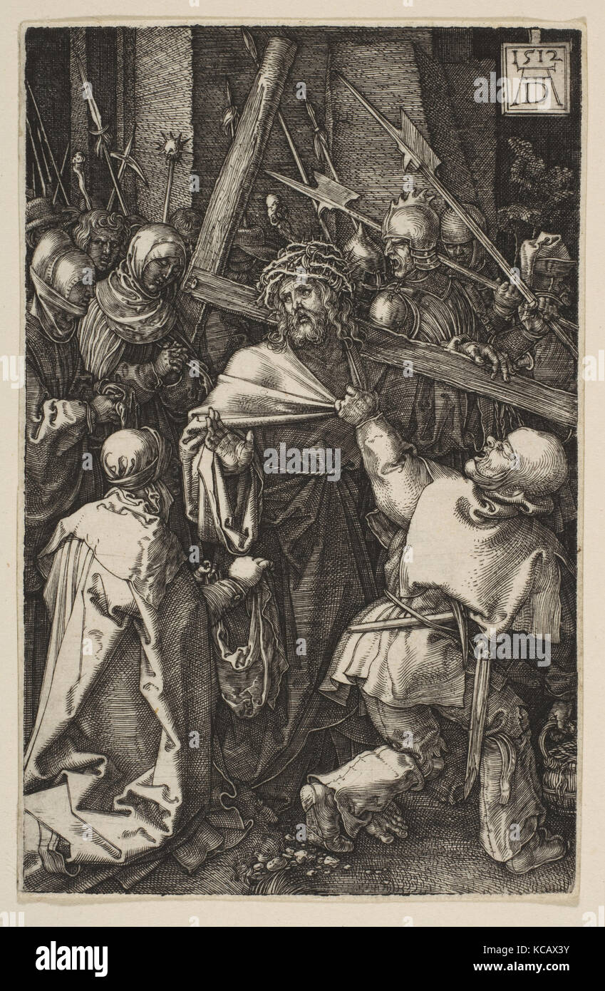 Cristo che porta la croce, dalla passione, Albrecht Dürer, 1512 Foto Stock