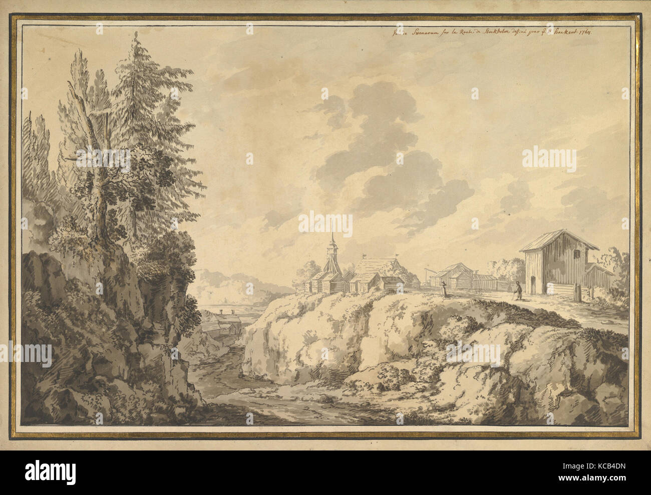 Vista di Svenarum nella provincia dello Småland, Svezia, Philipp Jacob Hackert, ca. 1764 Foto Stock