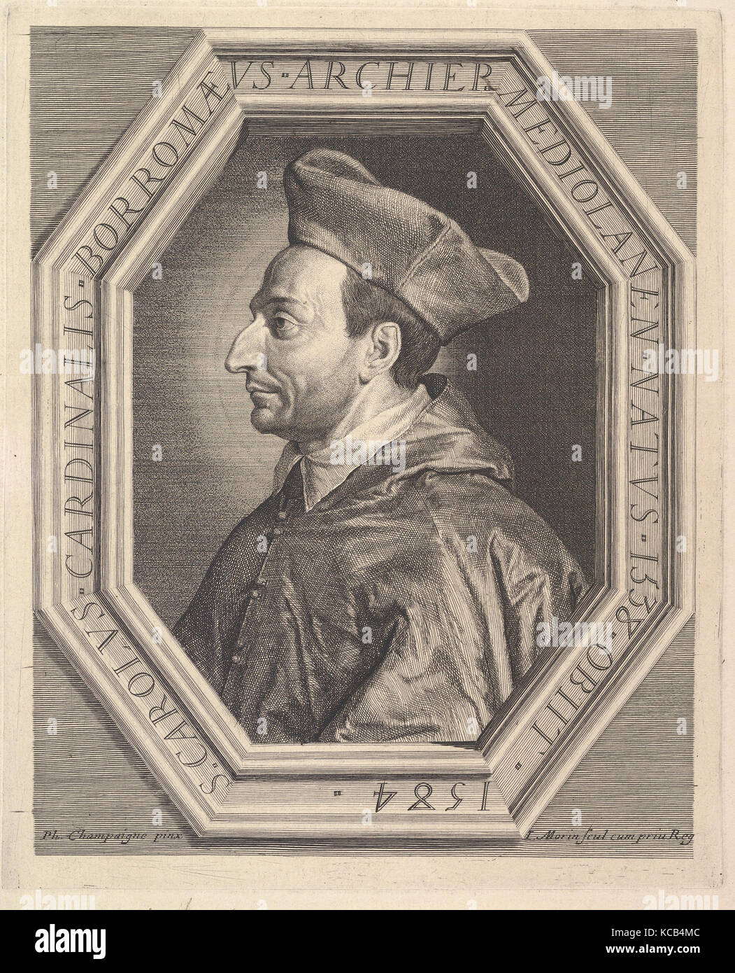 Saint Charles Borromee, cardinale et archeveque de Milan, Jean Morin Foto Stock