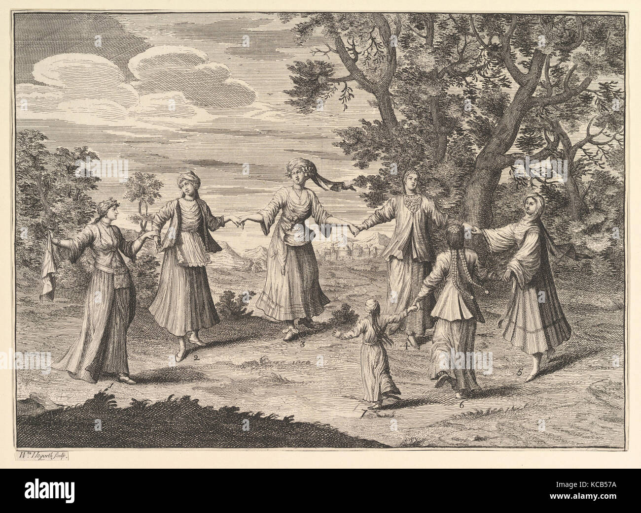 Nativo di una danza (Aubry de La Mottraye 'Viaggi in tutta Europa, in Asia e in parte dell Africa...", London, 1724, vol. Ho Foto Stock
