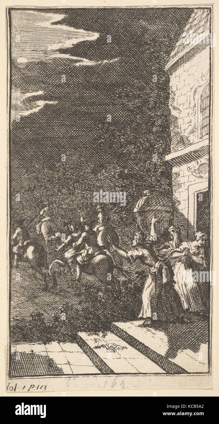 La nuova metamorfosi, piastra 3: i banditi rapiscono Camilla, William Hogarth, 1724 Foto Stock