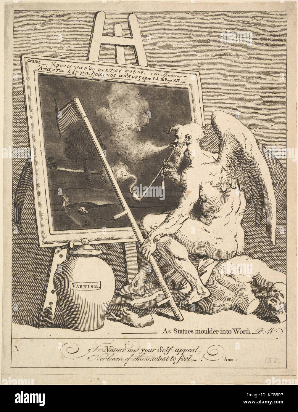 Il tempo di fumare una foto, William Hogarth, Marzo 1761 Foto Stock