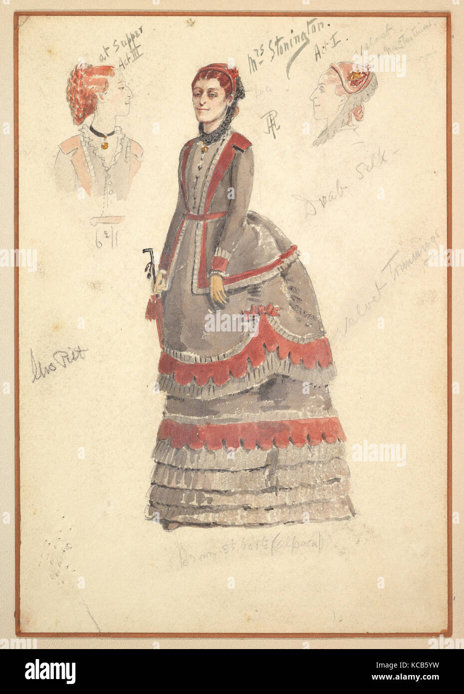 Costume Design per 'MRS. Stonington' PER I atto e atto III, Percy Anderson, 1901 Foto Stock