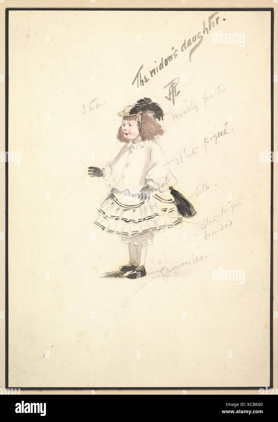 Costume Design per "la vedova della figlia', Percy Anderson, 1901 Foto Stock