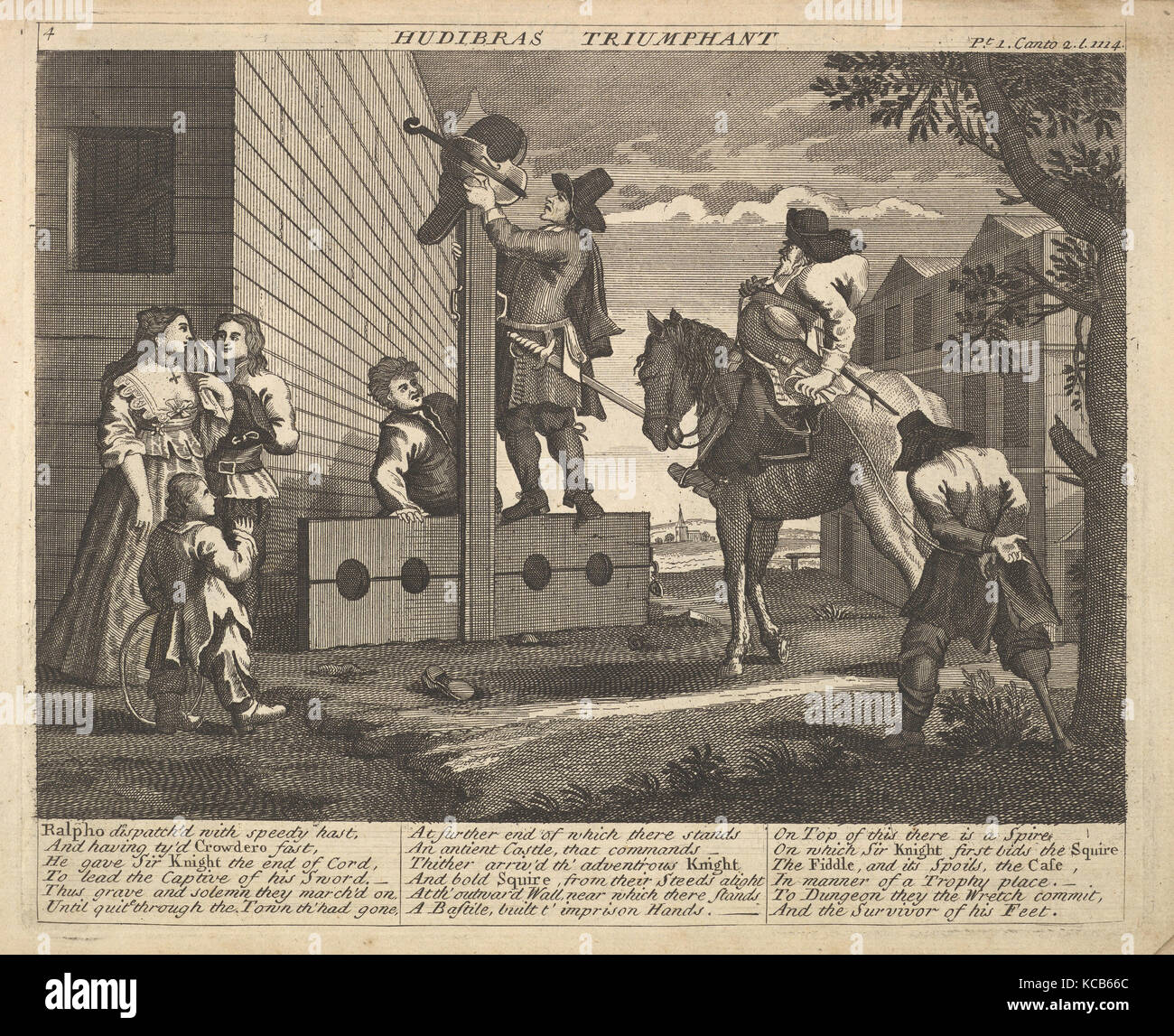 Hudibras trionfante (piastra 4: illustrazioni di Samuel Butler's Hudibras), dopo William Hogarth, 1725-30 Foto Stock