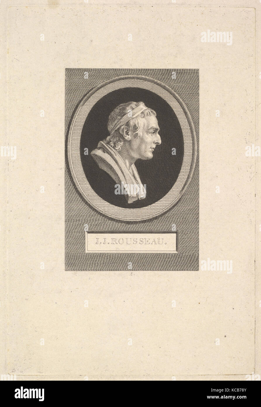 Ritratto di Jean Jacques Rousseau, Augustin de Saint-Aubin, 1801 Foto Stock