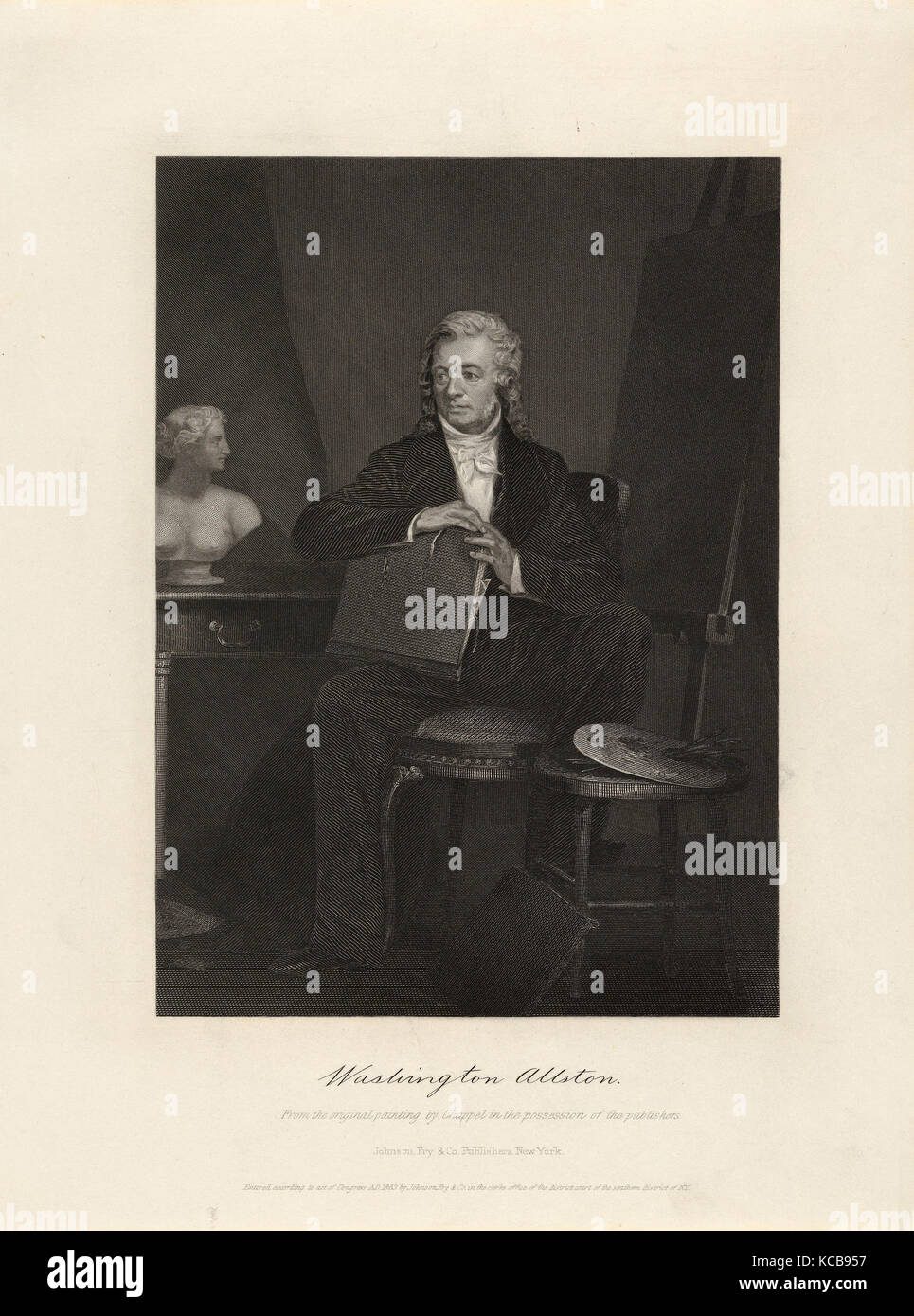 Disegni e Stampe, Stampa, Washington Allston, artista Sitter, Publisher dopo, Alonzo Chappel Foto Stock