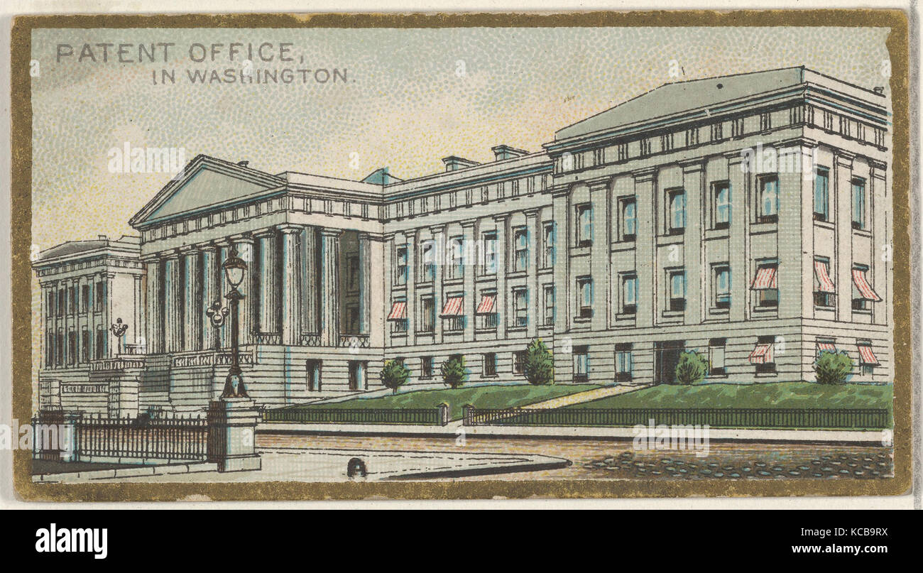 Ufficio Brevetti di Washington, dal Governo Generale e lo State Capitol edifici serie (N14) per Allen & Ginter sigarette Foto Stock