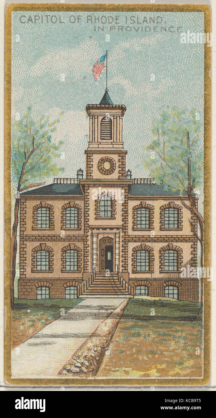 Capitol di Rhode Island nella Provvidenza, dal Governo Generale e lo State Capitol edifici serie (N14) per Allen & Ginter Foto Stock