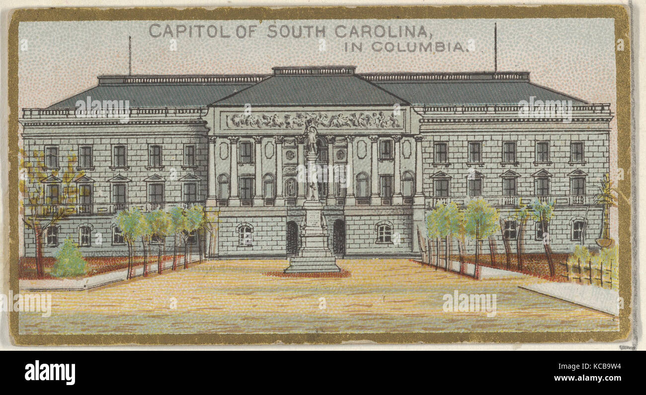 Capitol di Carolina del Sud in Columbia, dal Governo Generale e lo State Capitol edifici serie (N14) per Allen & Ginter Foto Stock