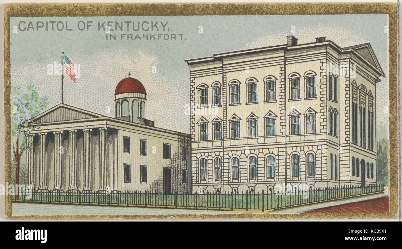Capitol del Kentucky in Francoforte, dal Governo Generale e lo State Capitol edifici serie (N14) per Allen & Ginter Foto Stock