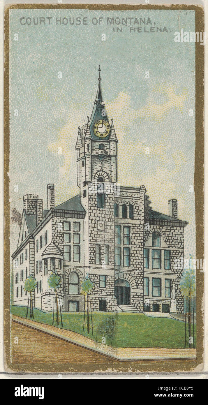 Casa corte del Montana in Helena, dal Governo Generale e lo State Capitol edifici serie (N14) per Allen & Ginter Foto Stock