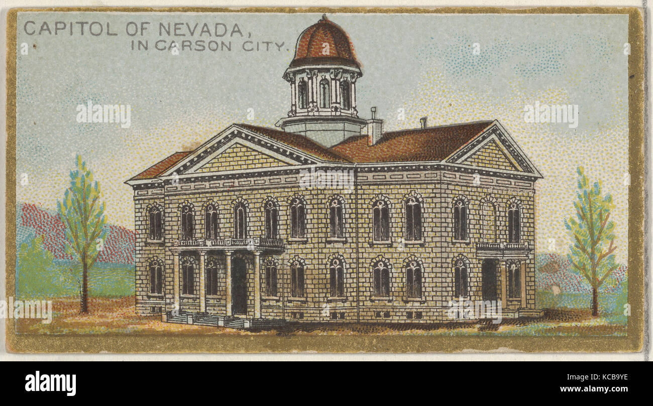 Capitol di Nevada a Carson City, dal Governo Generale e lo State Capitol edifici serie (N14) per Allen & Ginter Foto Stock
