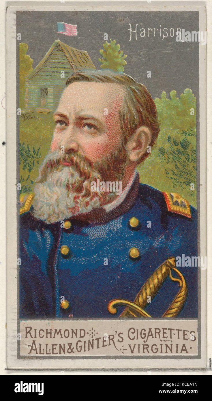 Harrison, dalla grande serie generali (N15) per Allen & Ginter marche di sigarette, 1888 Foto Stock