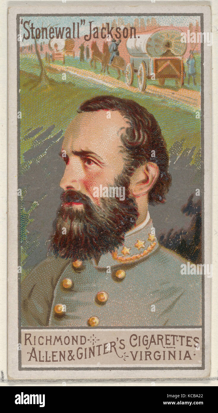 'Stonewall' Jackson, dalla grande serie generali (N15) per Allen & Ginter marche di sigarette, 1888 Foto Stock