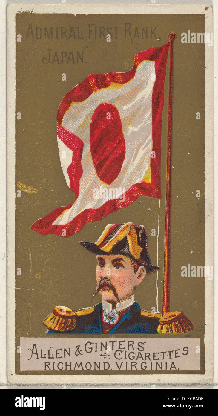 Admiral primo rango, Giappone, dalle bandiere navali serie (N17) per Allen & Ginter marche di sigarette, ca. 1888 Foto Stock