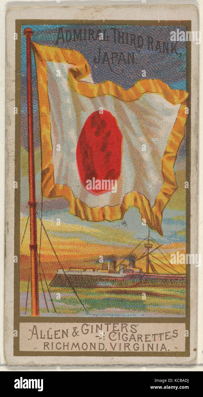 Admiral terzo rango, Giappone, dalle bandiere navali serie (N17) per Allen & Ginter marche di sigarette, ca. 1888 Foto Stock