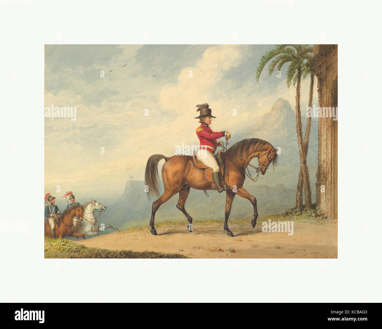 Sir John Floyd a cavallo, Richard Westall, ca. 1800-1814 Foto Stock