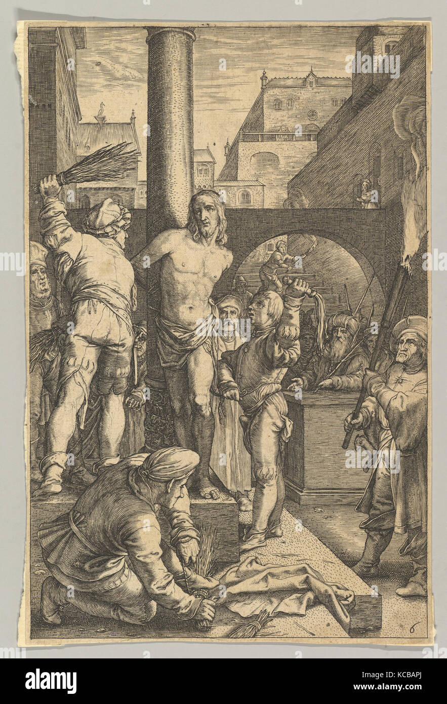 La flagellazione, dalla passione di Cristo, Lodovico Siceram, ca. 1623 Foto Stock