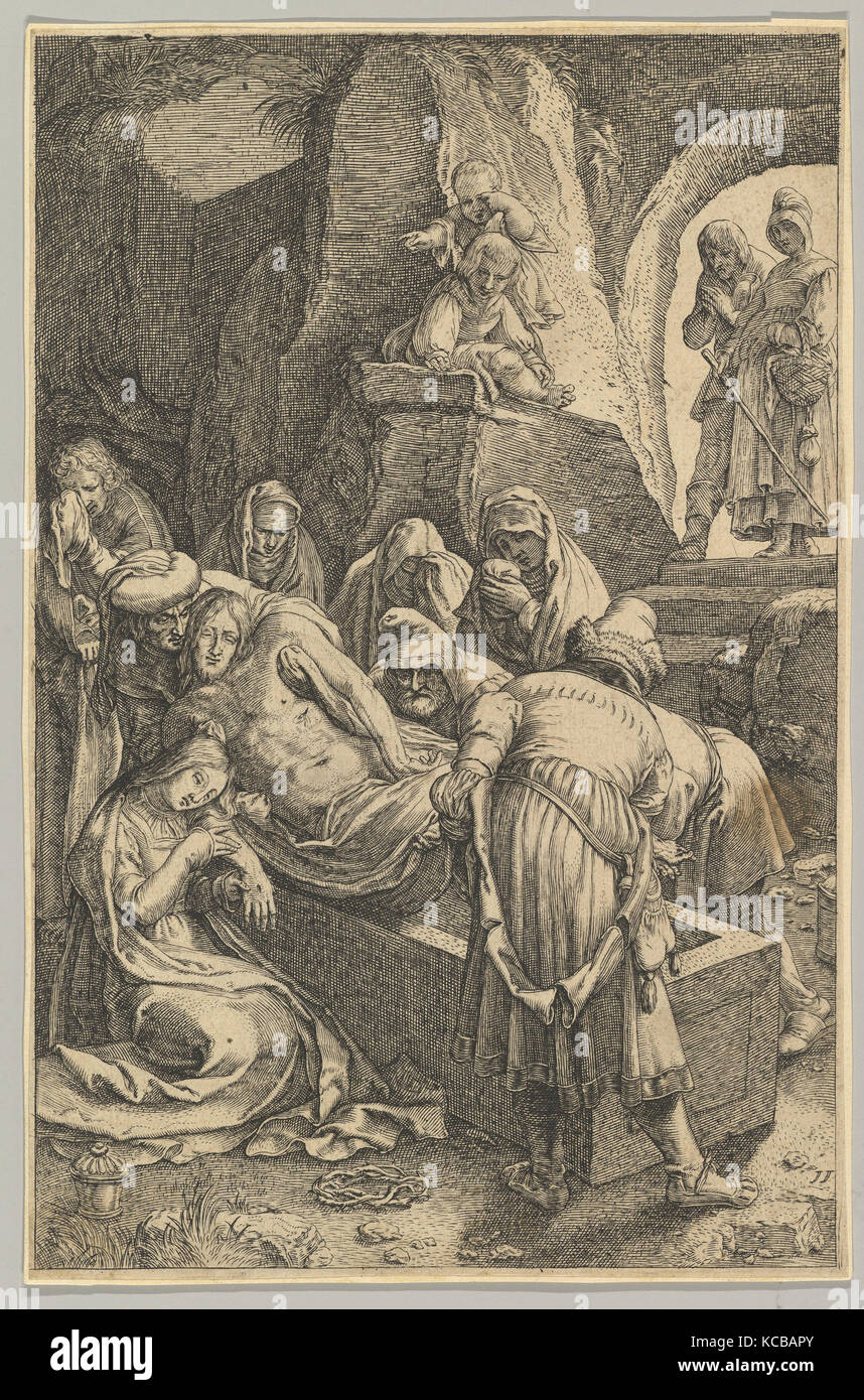 Tumulazione, dalla passione di Cristo, Lodovico Siceram, ca. 1623 Foto Stock