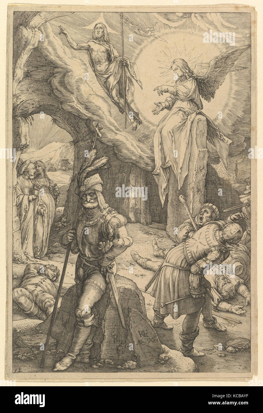 La Risurrezione dalla passione di Cristo, Hendrick Goltzius, 1596 Foto Stock